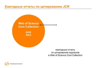Journal
Citation
Reports
Ежегодные отчеты по цитированию JCR
Web of Science
Core Collection
SCIE
SSCI
ежегодные отчеты
по цитированию журналов
в Web of Science Core Collection
 