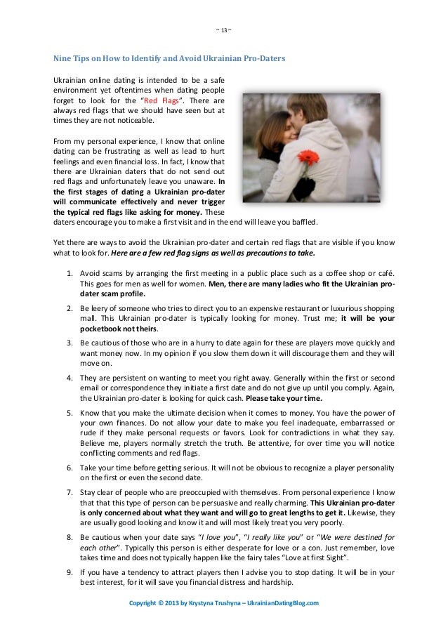 Black list of Ukrainian and Russian dating site scammers Internet Dating Scams