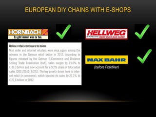 EUROPEAN DIY CHAINS WITH E-SHOPS

(before Praktiker)

 