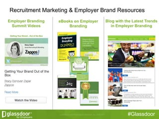 #Glassdoor
Employer Branding
Summit Videos
eBooks on Employer
Branding
Blog with the Latest Trends
in Employer Branding
Recruitment Marketing & Employer Brand Resources
 