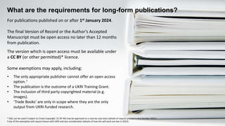 What are the requirements for long-form publications?
For publications published on or after 1st January 2024.
The final V...