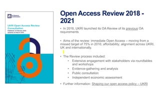 UKRI Open Access Policy | PPT