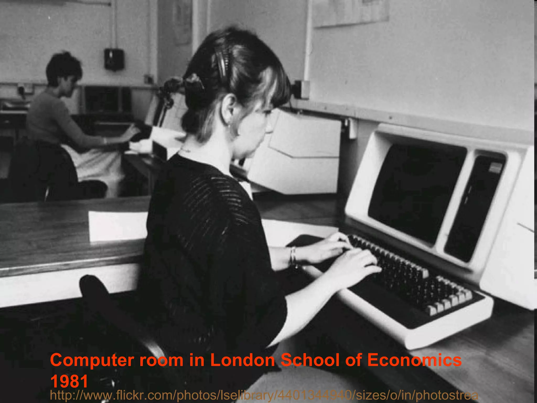 Computer room in London School of Economics   1981 http://www.flickr.com/photos/lselibrary/4401344940/sizes/o/in/photostream/ 