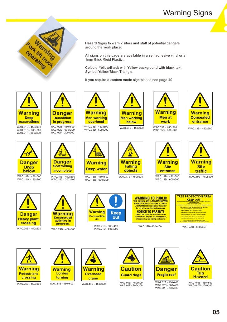 UK Safety Sign Brochure