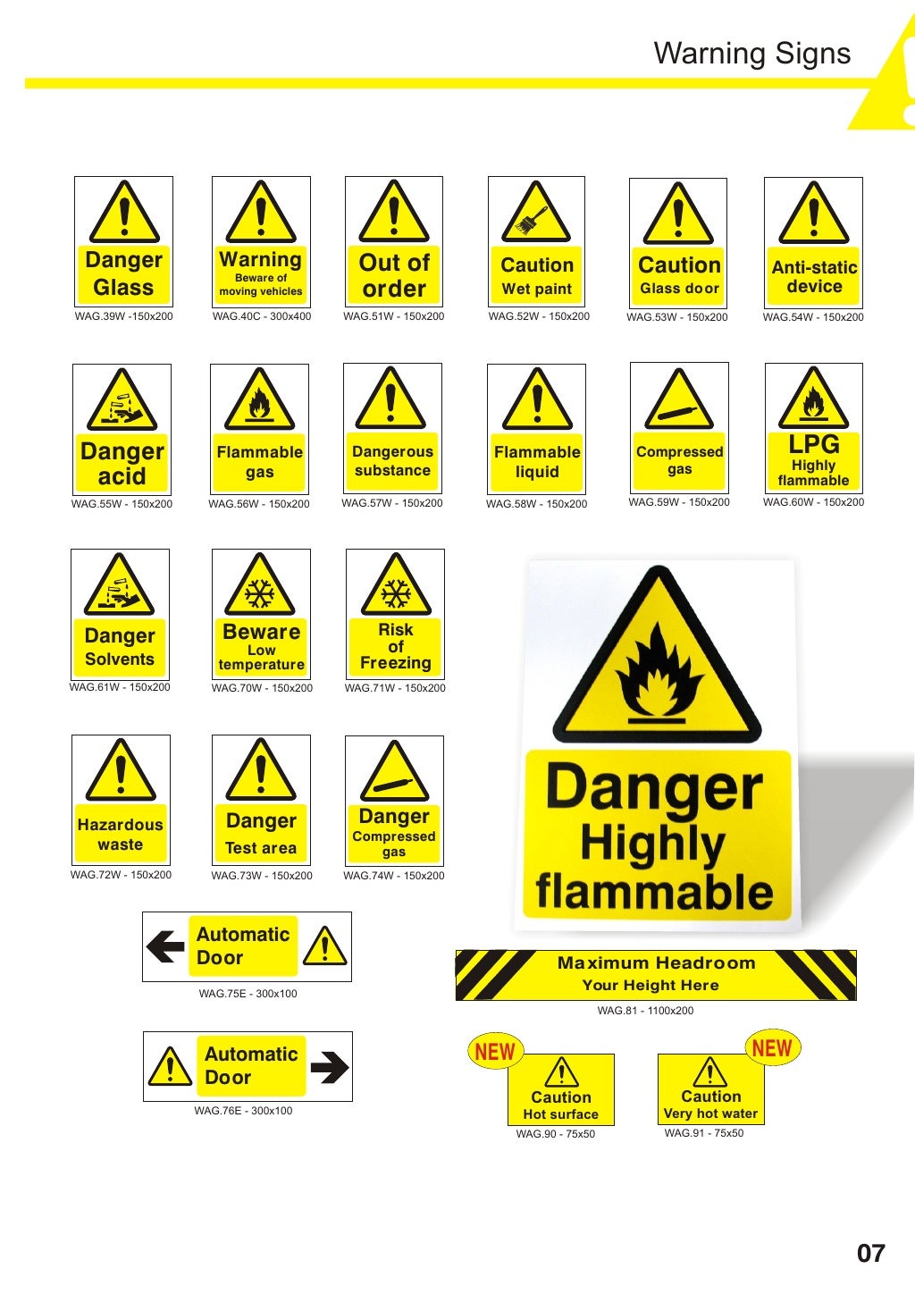 UK Safety Sign Brochure