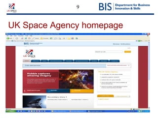 9
UK Space Agency homepage
 