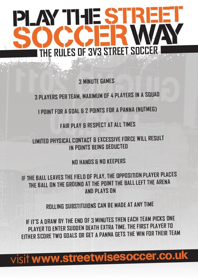 UK Street Soccer Championship_Street Soccer Rules