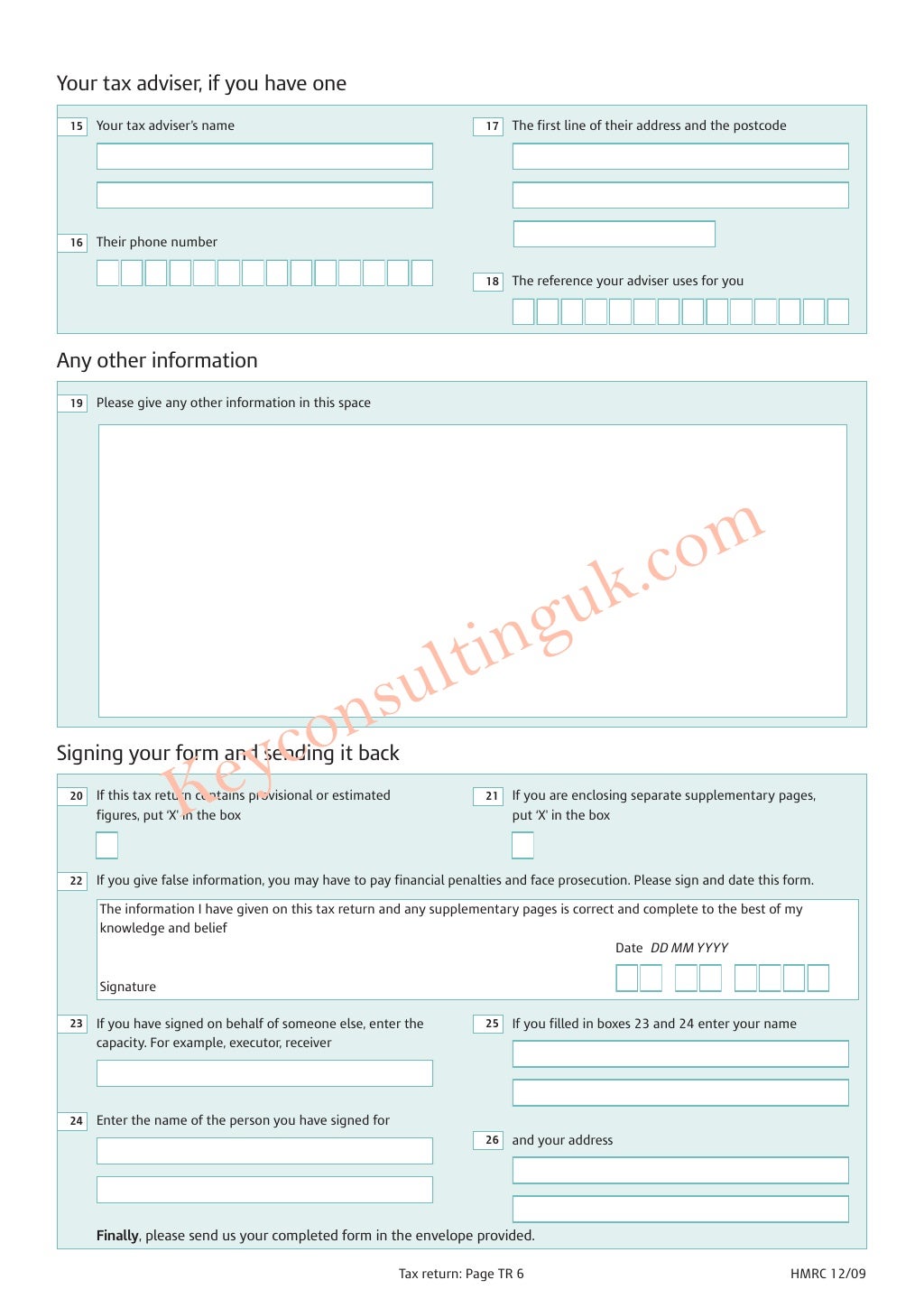 UK tax return 2010