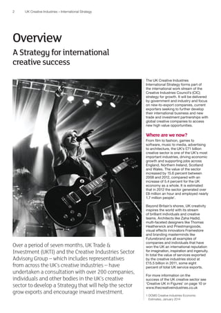 UK Creative Industries – International Strategy | PDF