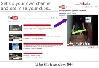 Set up your own channel
and optimise your clips…

(c) Jan Klin & Associates 2014

 