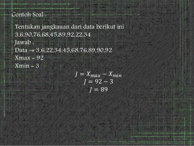 Ukuran pemusatan dan penyebaran