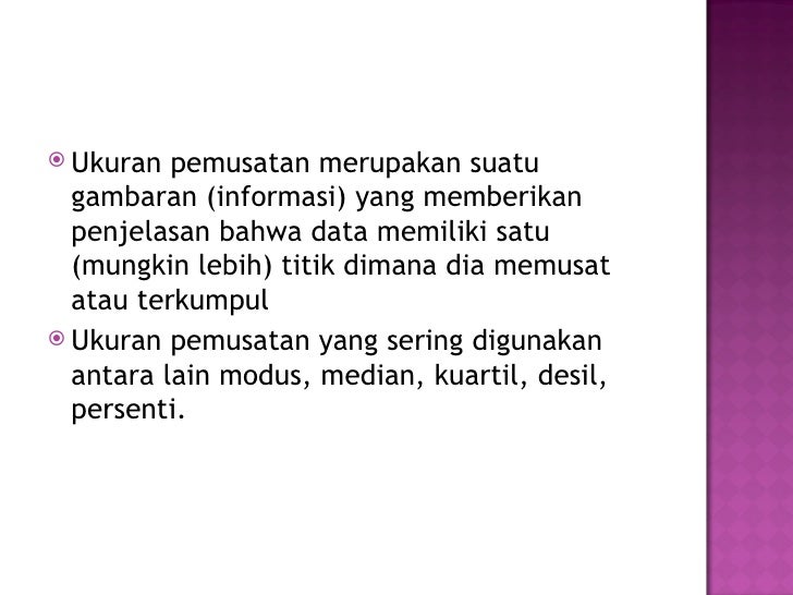 Ukuran Pemusatan Data