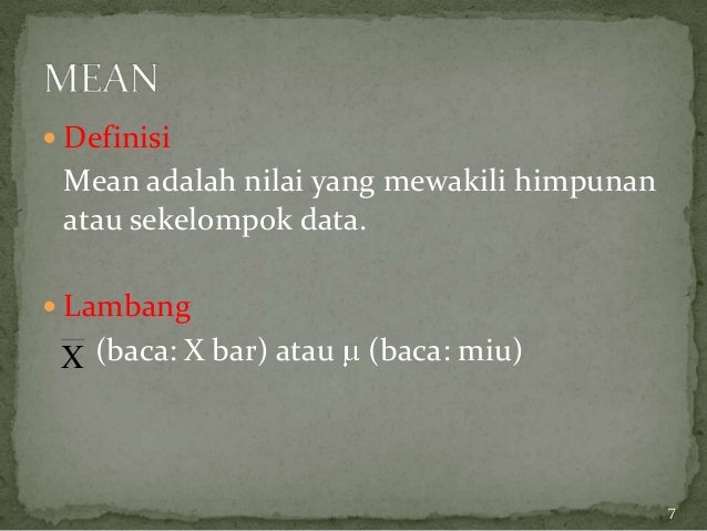 Ukuran pemusatan data