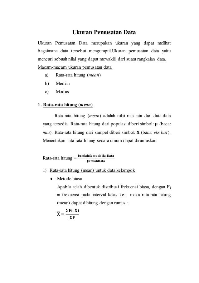 Ukuran pemusatan data mhd. yusuf idr