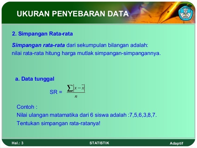 Ukuran penyebaran data