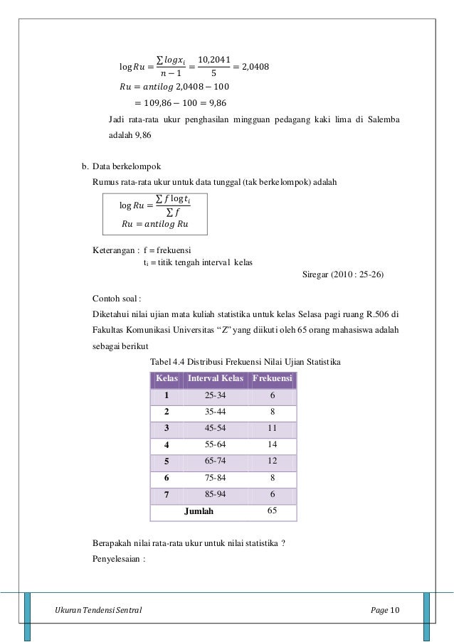 Ukuran Tendensi Sentral 4