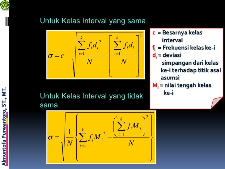 Ukuran variasi atau dispersi (penyebaran)