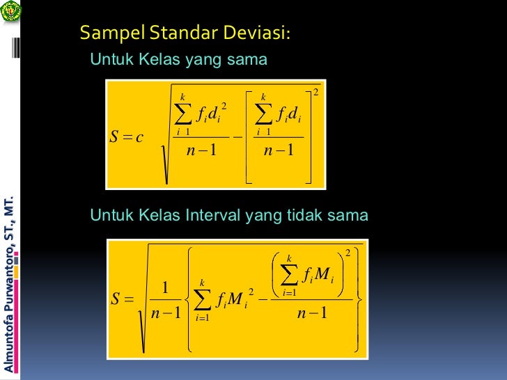 Ukuran variasi atau dispersi (penyebaran)