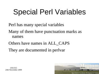 Creating and Running a Perl Program 