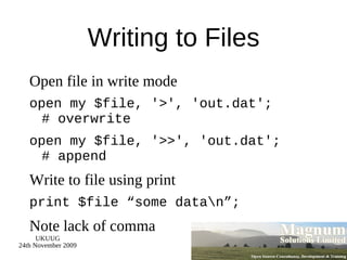 Some Useful Pages perlintro 