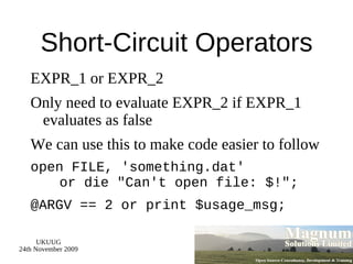 Types of Perl Variable Different types of variables start with a different symbol Scalar variables start with $ 