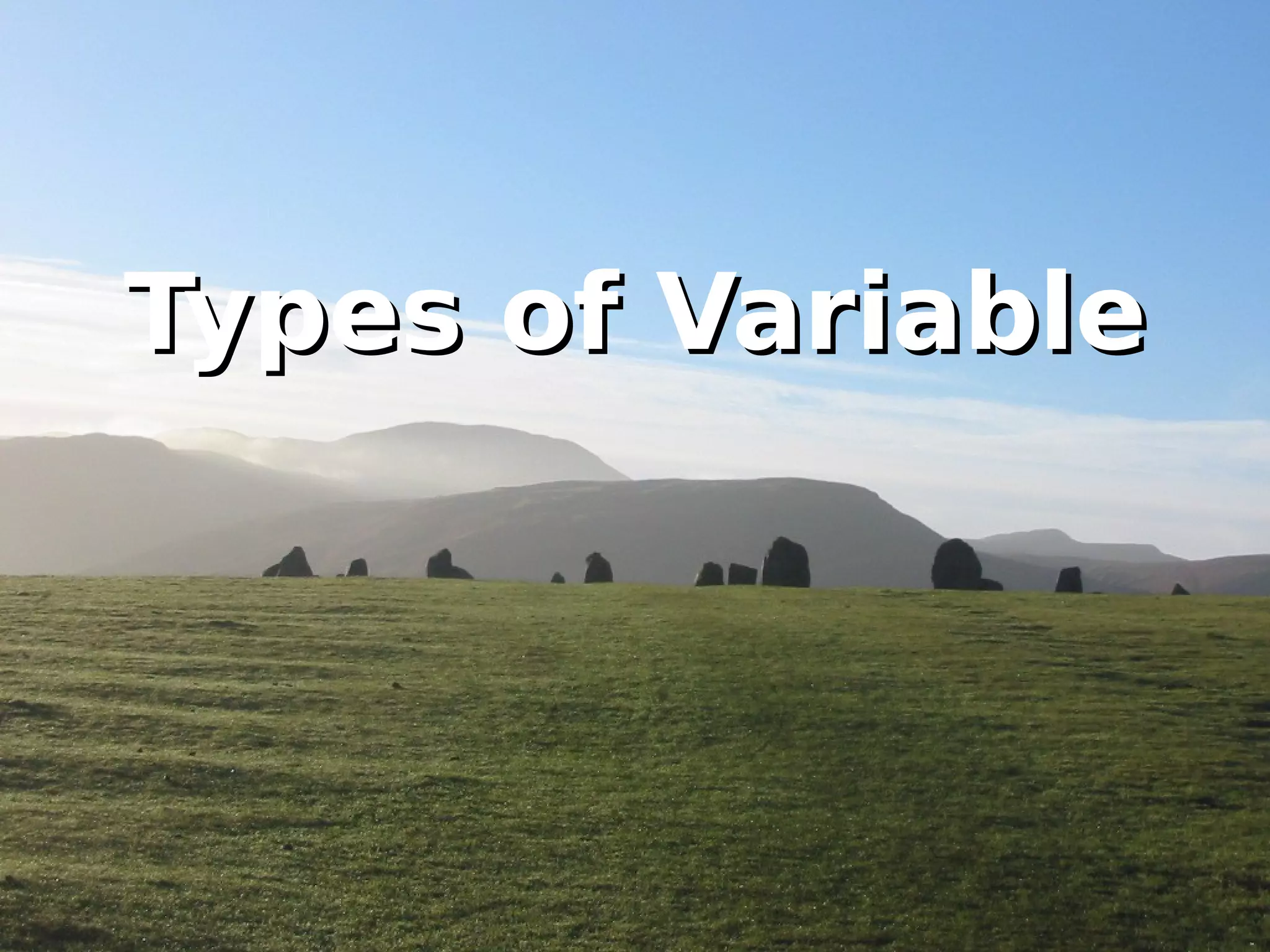 Types of Variable 