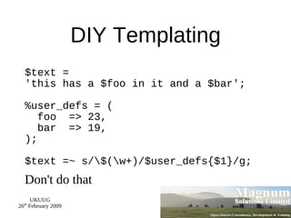 Dates & Times Dozens of date/time modules on CPAN 