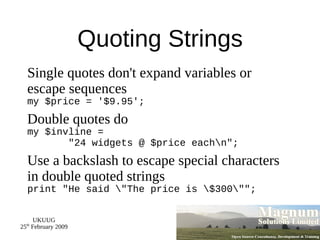 "perl" is the compiler 
