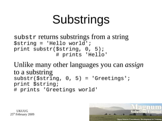 Use on command line perl -w hello.pl 