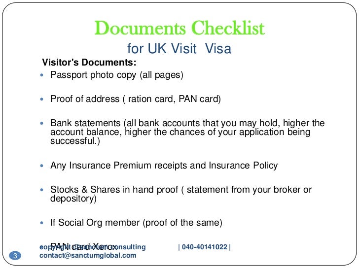 uk tourist visa supporting documents
