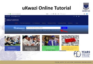 uKwazi Online Tutorial
 