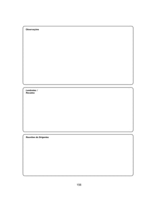 156
Aliança Espírita Evangélica
Reuniões de Dirigentes
Observações
Lembretes /
Recados
 