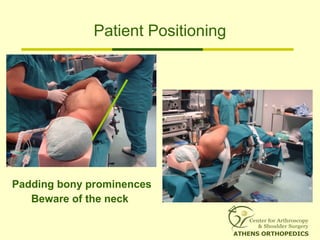 Patient Positioning
Padding bony prominences
Beware of the neck
 