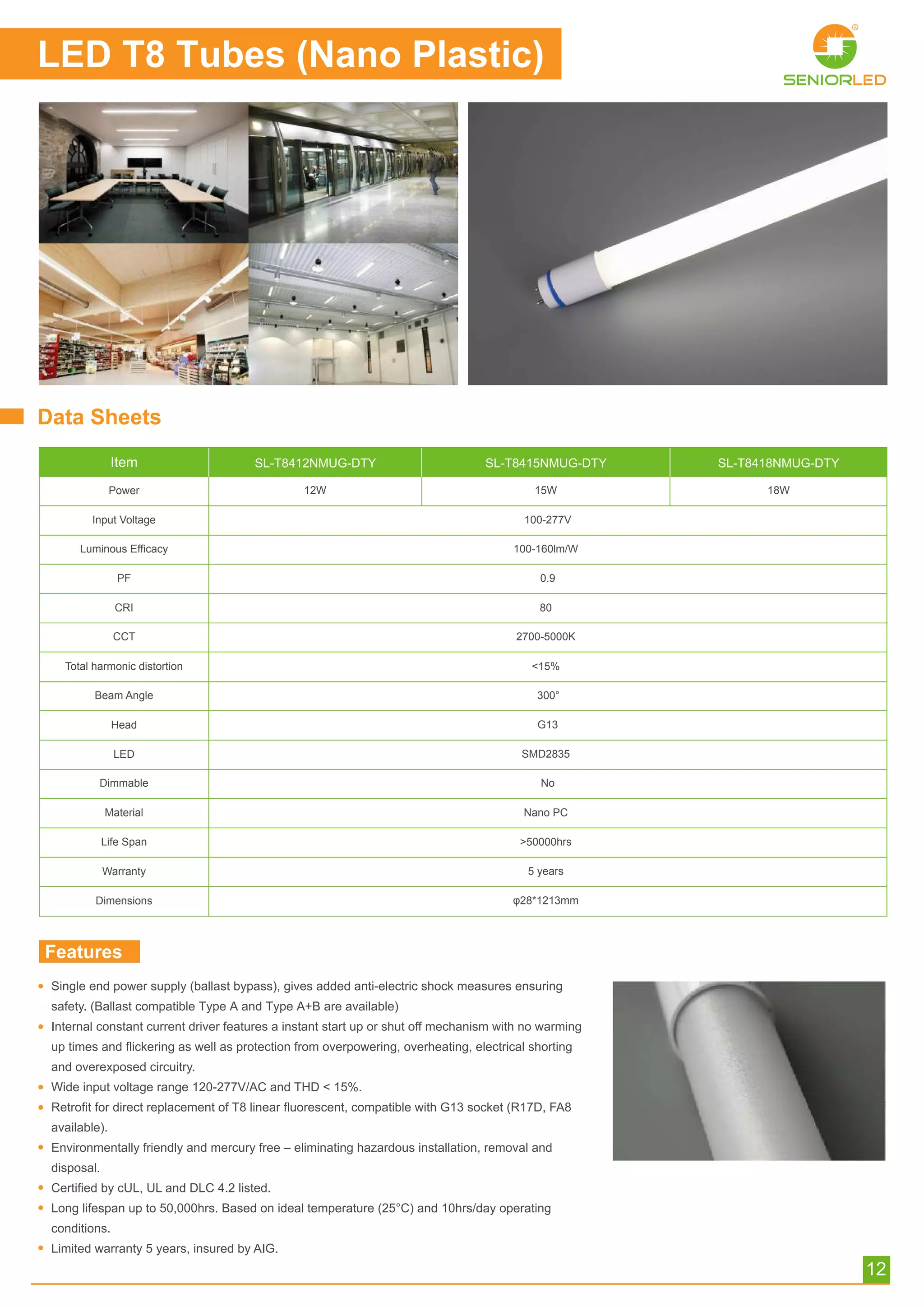 UL Indoor Lighting Catalogue from SeniorLED, China