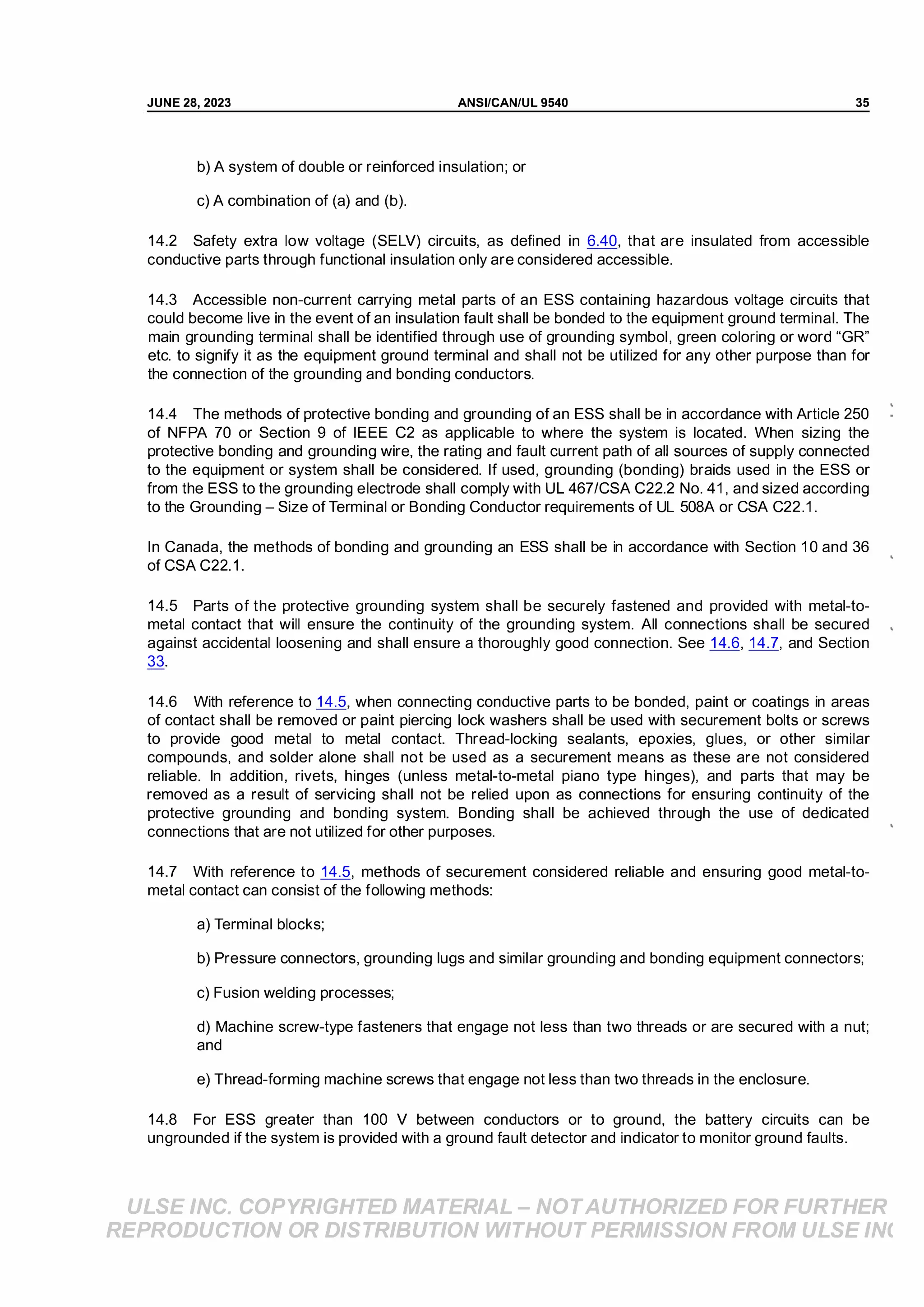 STANDARD FOR SAFETY Energy Storage Systems and Equipment | PDF