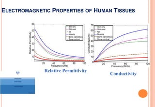 ELECTROMAGNETIC PROPERTIES OF HUMAN TISSUES
Relative Permittivity
Conductivity
 