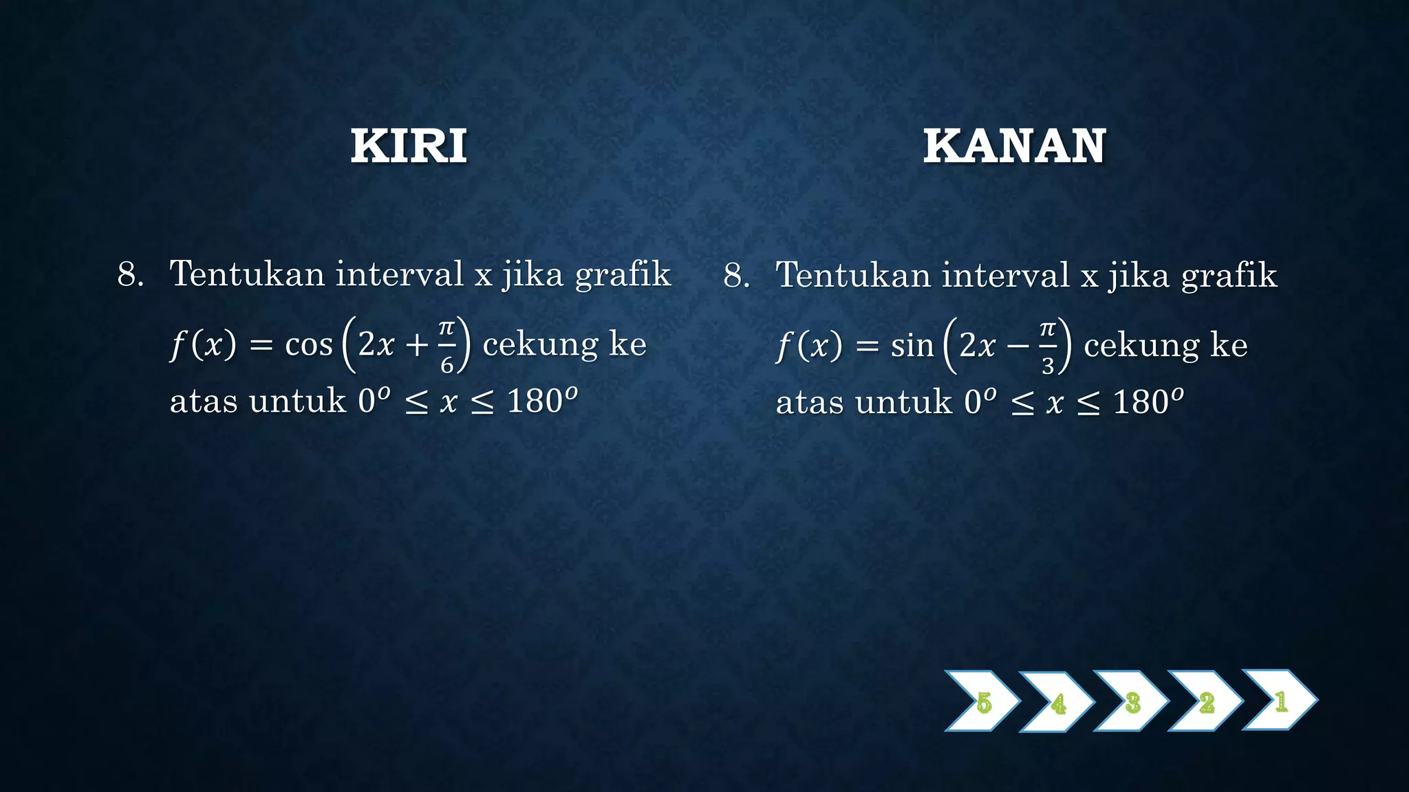 Ulangan harian Turunan kedua dan aplikasi turunan fungsi trigonometri.pptx