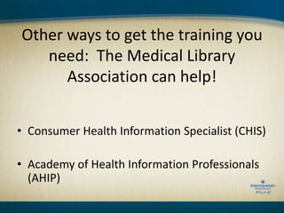 Health Insurance Program Library Health and Wellness Information for Librarians | PPTX