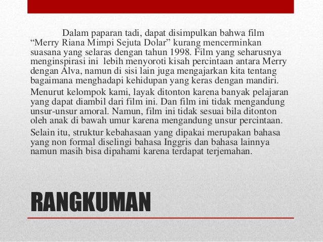 Resume Film Merry Riana - Coverletterpedia