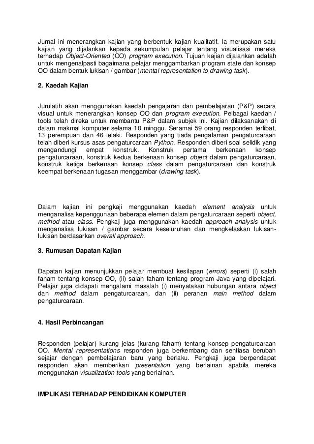 Ulasan jurnal kajian kualitatif Ulasan jurnal kajian kualitatif
