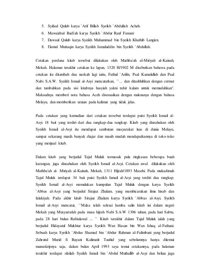 download kitab tajul muluk melayu