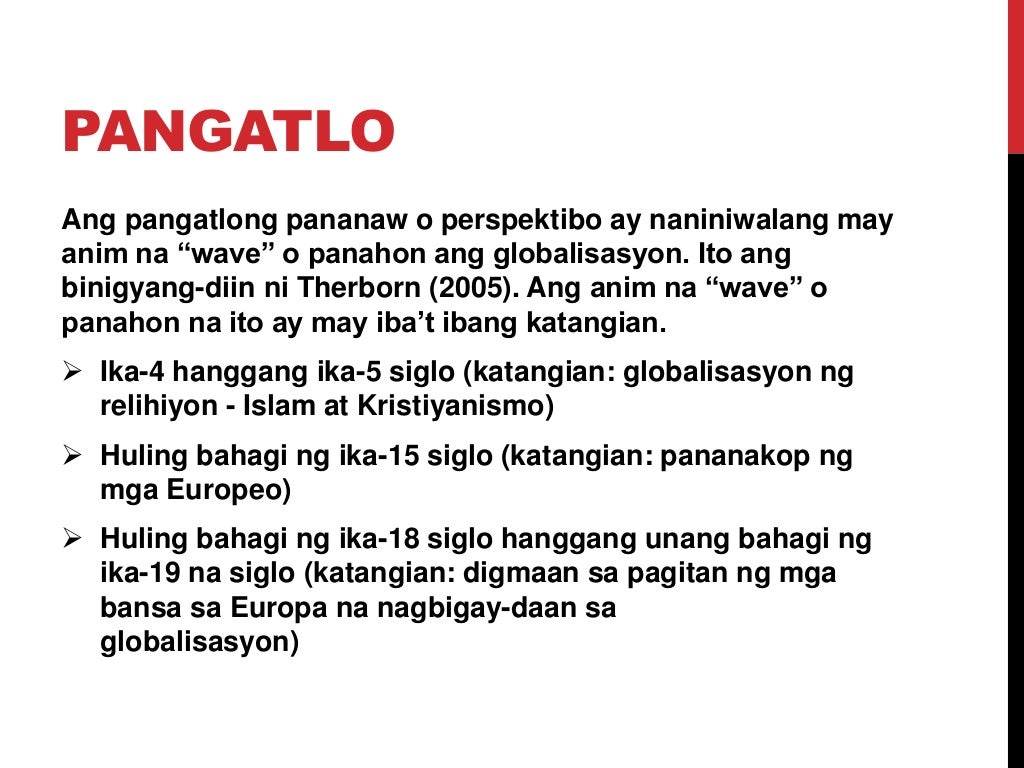 iba't ibang perspektibo at pananaw ng globalisasyon