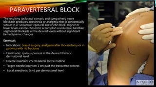 Transverse Blocking Regional Blocks of the Upper Limb and Thorax RRT | PPTX