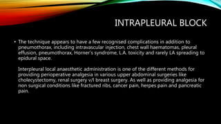 Regional Blocks of the Upper Limb and Thorax RRT | PPTX