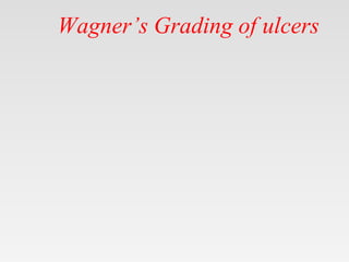 Wagner’s Grading of ulcers
 
