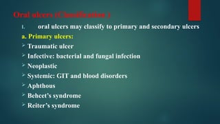 Comprehensive Overview of Oral Ulcers: Classification, Causes, and ...