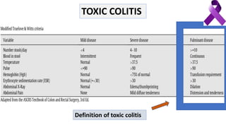 TOXIC COLITIS
Definition of toxic colitis
 