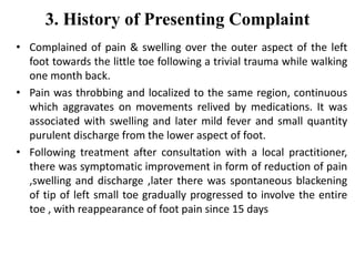 Diabetic foot ulcer case presentation | PPTX