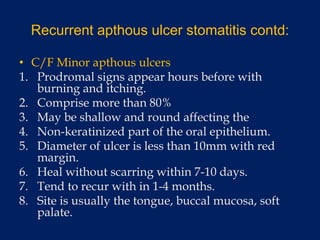 Minor Ras Ulcers Ulcers of the oral Cavity Arshad.pptx