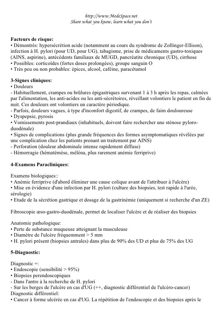 pylori paracetamol h Gastroduodénal Chronique Ulcère